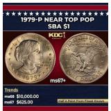 1979-p Susan B. Anthony Dollar Near Top Pop $1 ms6