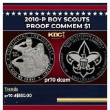 2010-P Boy Scouts Proof Modern Commem Dollar $1 pr