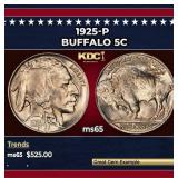 1925-p Buffalo Nickel 5c Grades ms65