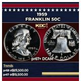 1959 Proof Franklin Half Dollar 50c pr67+ DCAM SEG