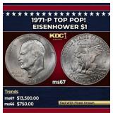 1971-p Eisenhower Dollar TOP POP! $1 ms67 SEGS