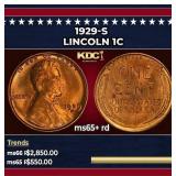 1929-s Lincoln Cent 1c ms65+ rd SEGS