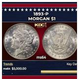1893-p Morgan Dollar $1 ms64 SEGS