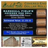 CIY- MARSHALL FIELDS 10 Coin UNC Peace $1 Roll Rar