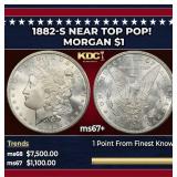 1882-s Morgan Dollar Near Top Pop! $1 Grades ms67+