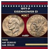 1977-p Eisenhower Dollar $1 ms66+ SEGS