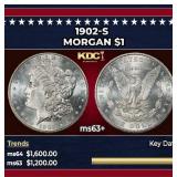1902-s Morgan Dollar $1 ms63+ USCG