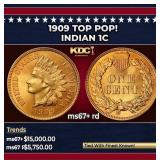 1909 Indian Cent TOP POP! 1c ms67+ rd SEGS
