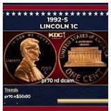 1992-s Proof Lincoln Cent 1c pr70 rd dcam SEGS