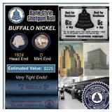Buffalo Nickel Shotgun Roll in Old Bank Style 