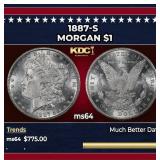 1887-s Morgan Dollar $1 ms64 SEGS