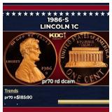 1986-s Proof Lincoln Cent 1c pr70 rd dcam SEGS