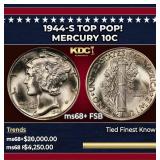 1944-s Mercury Dime TOP POP! 10c ms68+ FSB SEGS
