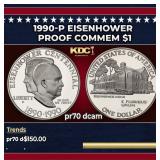 1990-p Eisenhower Proof Modern Commem Dollar $1 pr