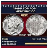 1941-p Mercury Dime TOP POP! 10c ms68+ FSB SEGS