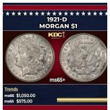 1921-d Morgan Dollar $1 Grades ms65+