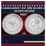 2024 Silver Kangaroo 1 oz .999 Silver Australia $1