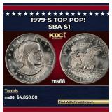 1979-s Susan B. Anthony Dollar TOP POP! $1 ms68 SE