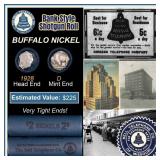 Buffalo Nickel Shotgun Roll in Old Bank Style 
