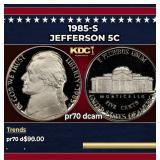 1985-s Proof Jefferson Nickel 5c pr70 dcam SEGS