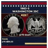 1983-s Proof Washington Quarter 25c pr70 dcam SEGS