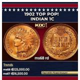 1902 Indian Cent TOP POP! 1c ms68 rd SEGS