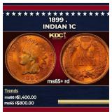 1899 Indian Cent . 1c ms65+ rd SEGS