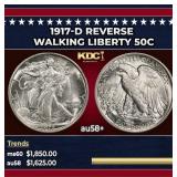 1917-d Reverse Walking Liberty Half Dollar 50c au5