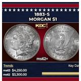 1883-s Morgan Dollar $1 ms62+ USCG