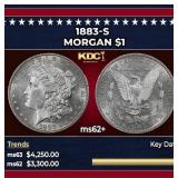 1883-s Morgan Dollar $1 ms62+ USCG