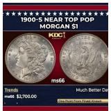 1900-s Morgan Dollar Near Top Pop $1 ms66 SEGS