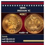 1899 Indian Cent . 1c ms66+ rd SEGS