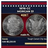 1878-cc Morgan Dollar $1 ms64 PL SEGS