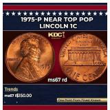 1975-p Lincoln Cent Near Top Pop 1c ms67 rd SEGS