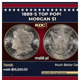 1889-s Morgan Dollar TOP POP! $1 ms66 pl SEGS
