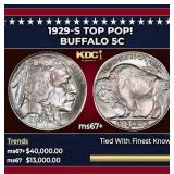1929-s Buffalo Nickel TOP POP! 5c ms67+ SEGS