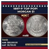 1897-p Morgan Dollar TOP POP! $1 ms68 SEGS