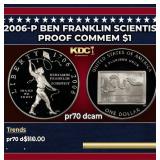2006-P Ben Franklin Scientist Proof Modern Commem
