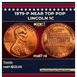 1979-p Lincoln Cent Near Top Pop 1c ms67 rd SEGS
