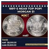 1897-s Morgan Dollar Near Top Pop! $1 ms67 SEGS
