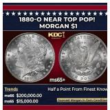 1880-o Morgan Dollar Near Top Pop! $1 ms65+ SEGS