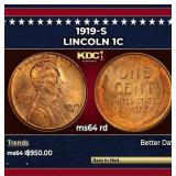 1919-s Lincoln Cent 1c Grades ms64 rd