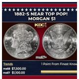1882-s Morgan Dollar Near Top Pop! $1 ms67+ SEGS