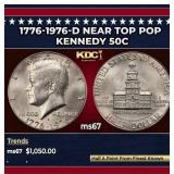 1776-1976-d Kennedy Half Dollar Near Top Pop 50c m