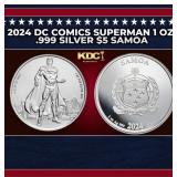 2024 DC Comics Superman 1 oz .999 Silver $5 Samoa