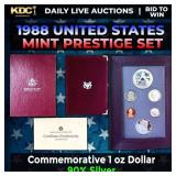 1988 United States Mint Prestige Proof Set 6 Coins