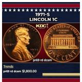 1971-s Proof Lincoln Cent 1c pr69 rd dcam SEGS
