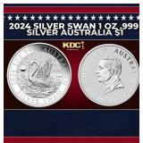 2024 Silver Swan 1 oz .999 Silver Australia $1
