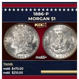 1886-p Morgan Dollar $1 Grades GEM+ Unc