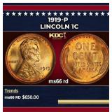 1919-p Lincoln Cent 1c Grades GEM+ Unc RD